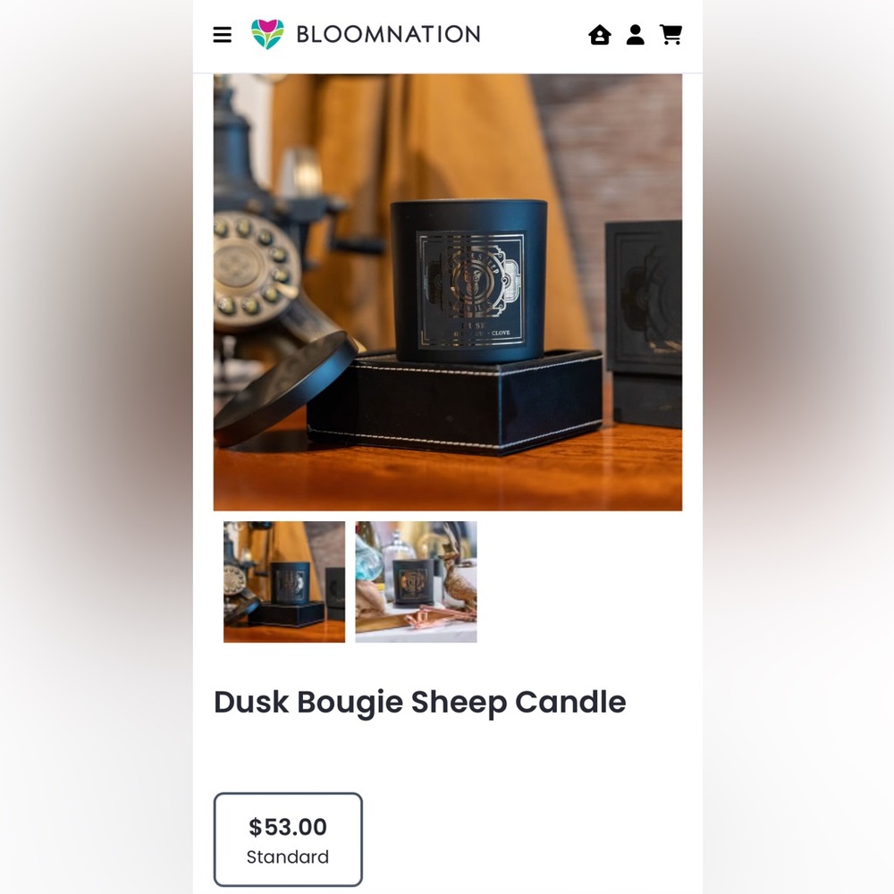 Black Dusk Bougie Sheep Candle